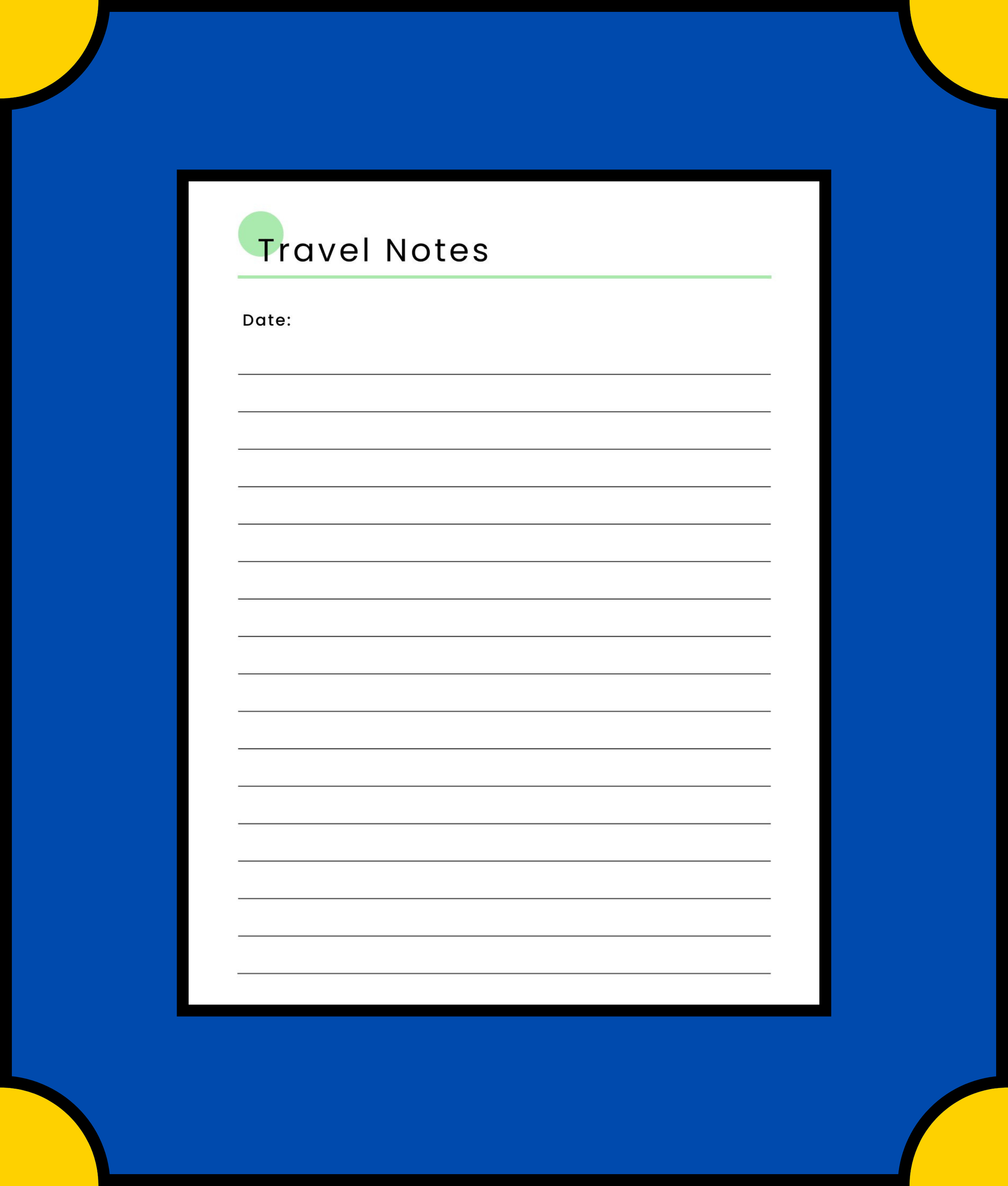 Free Backpacking Travel Planner Template