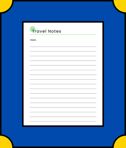 Free Backpacking Travel Planner Template