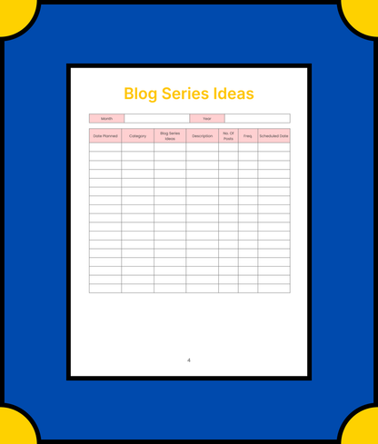 Free Editable Blog Planner Template - Boost Productivity and Organize Your Content