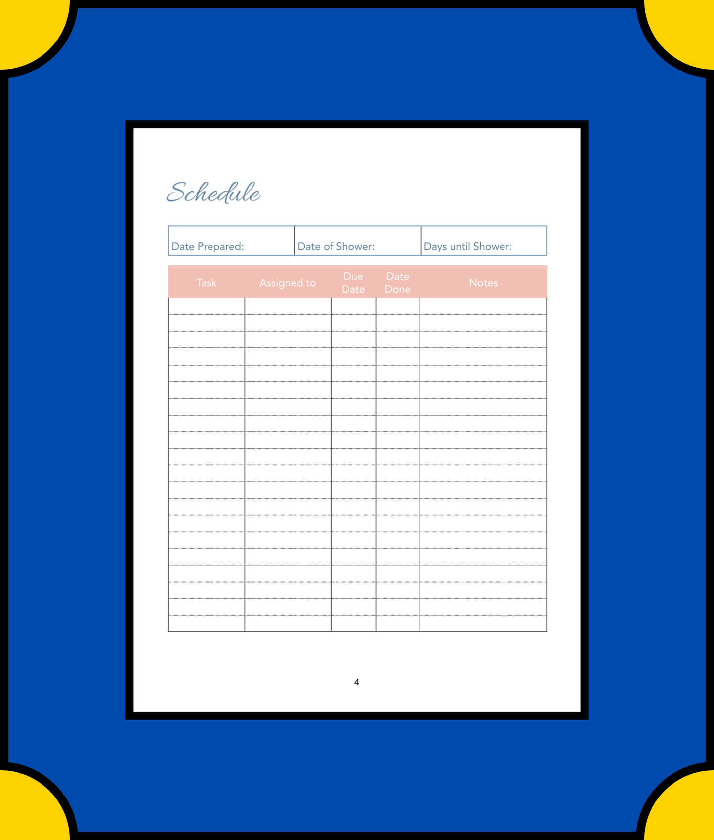 Free Floral Baby Shower Planner Template - Organize a Beautiful & Memorable Event