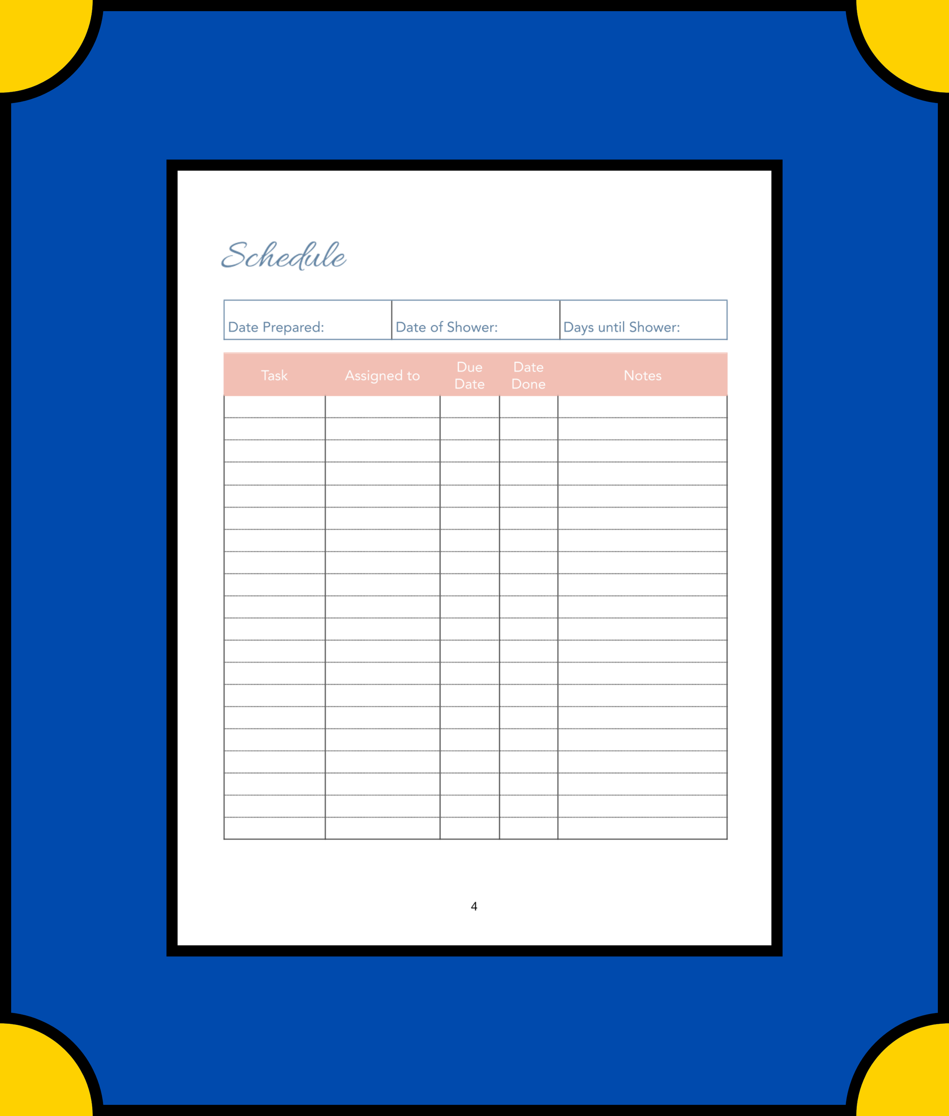 Free Floral Baby Shower Planner Template - Organize a Beautiful & Memorable Event