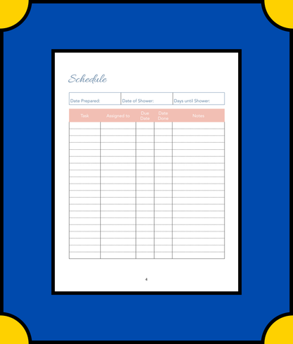 Free Floral Baby Shower Planner Template - Organize a Beautiful & Memorable Event