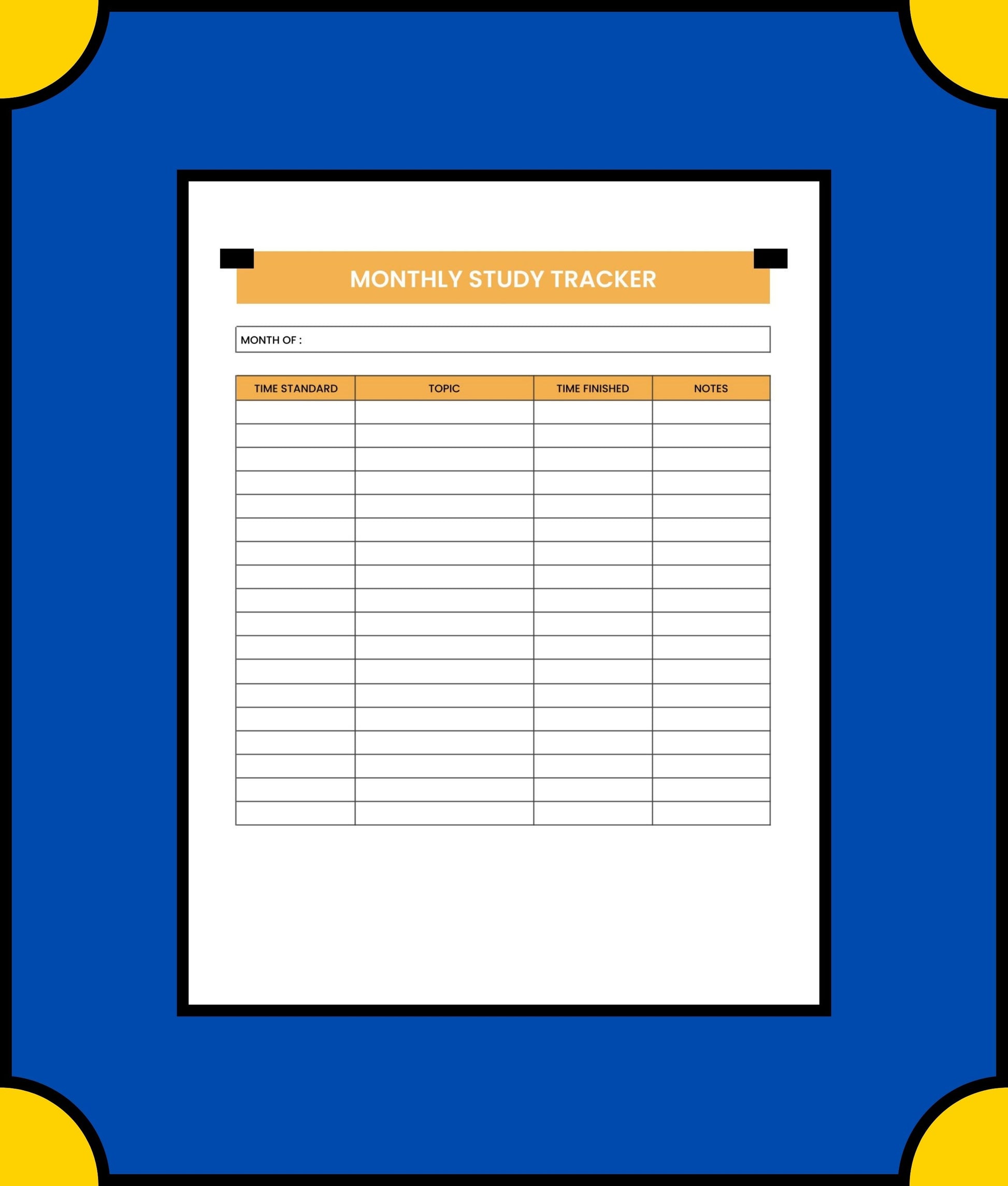 Free Weekly Student Planner Template