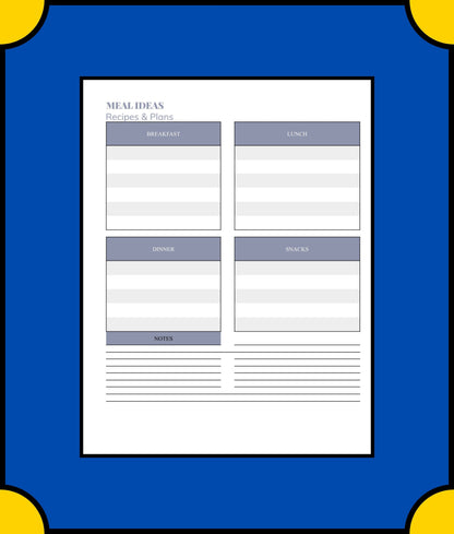 Free Family Meal Planner Template