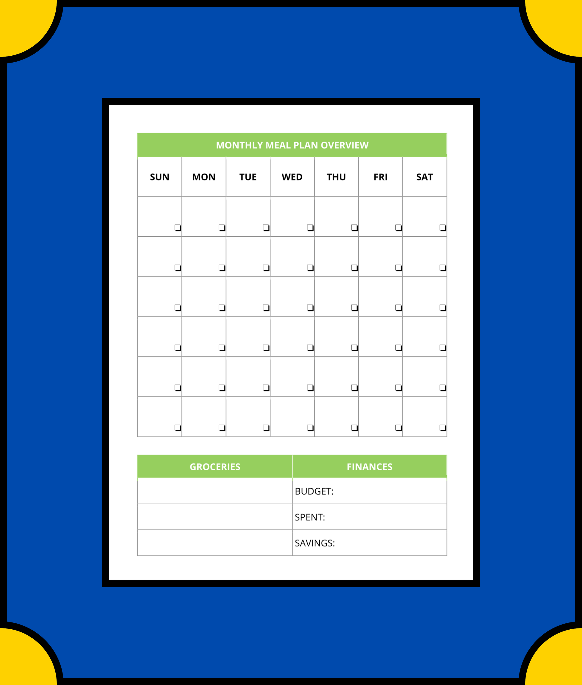 Free Weekly Diet Planner Template - Plan Your Healthy Eating for the Week