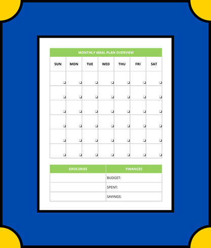 Free Weekly Diet Planner Template - Plan Your Healthy Eating for the Week