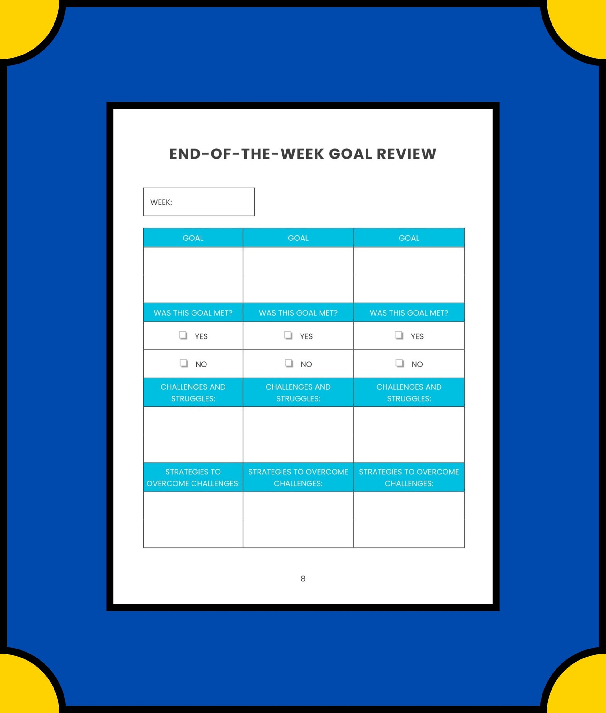 Free Weekly Marketing Planner Template