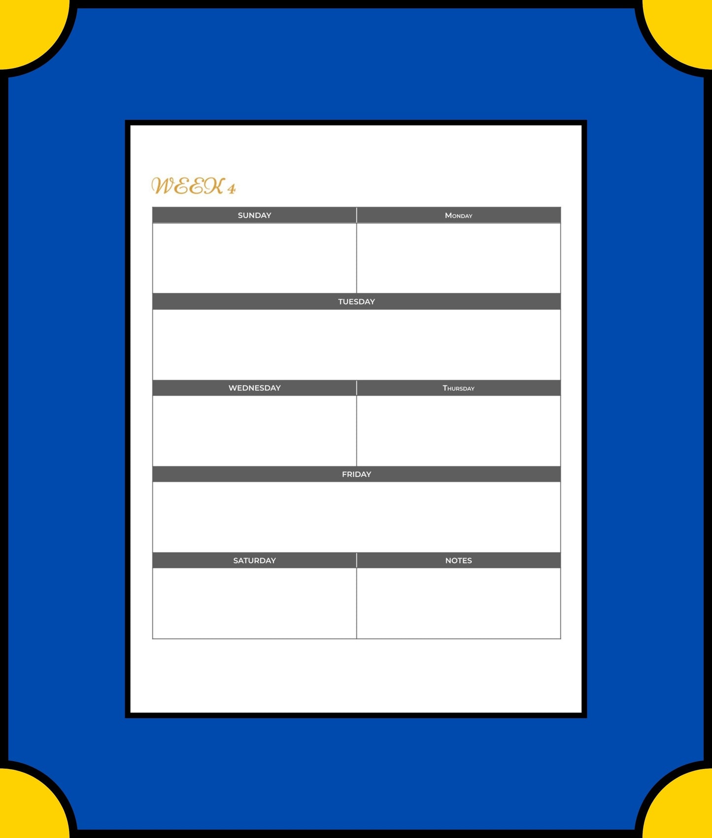 Free Monthly Academic Planner Template