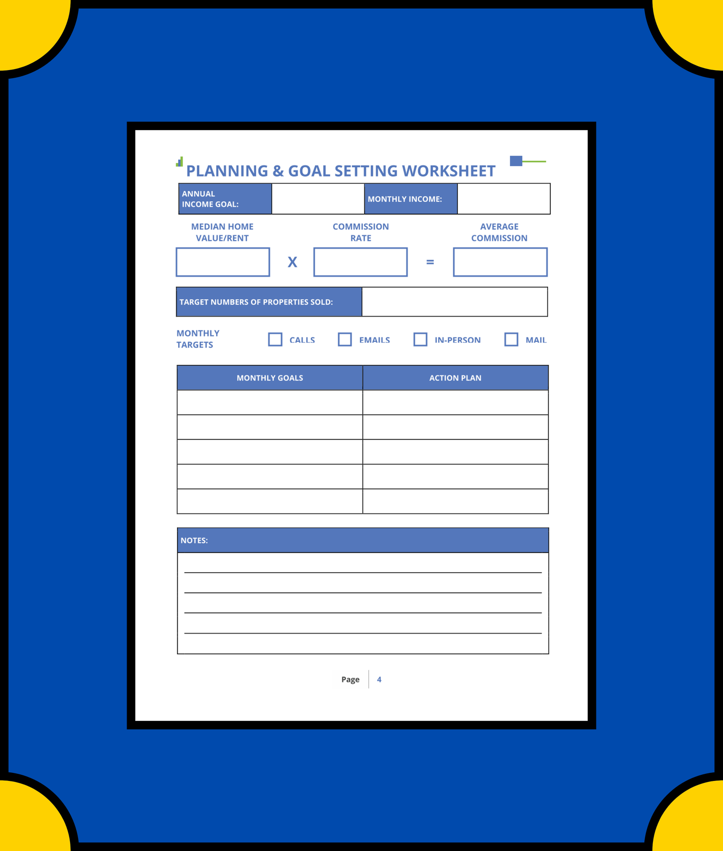 Free Real Estate Business Planner Template - Grow Your Real Estate Business