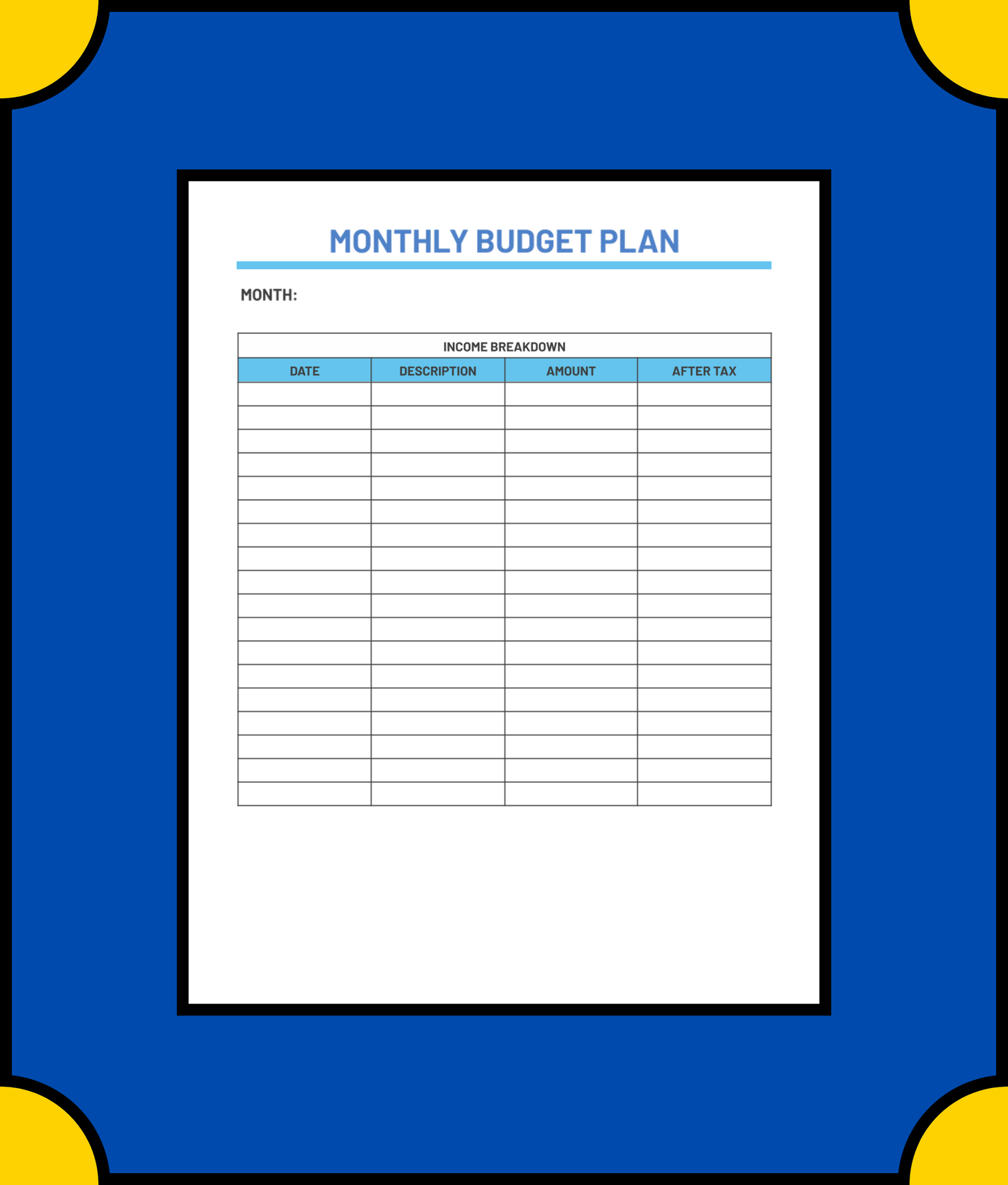 Free Household Budget Planner Template - Manage Your Home Finances