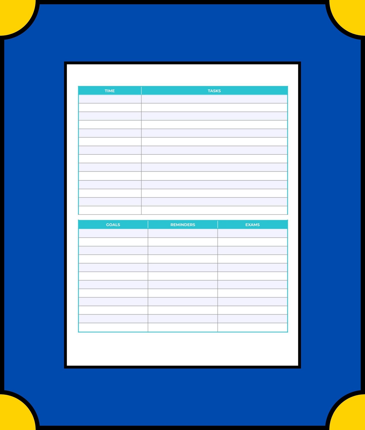 Free Digital Academic Planner Template