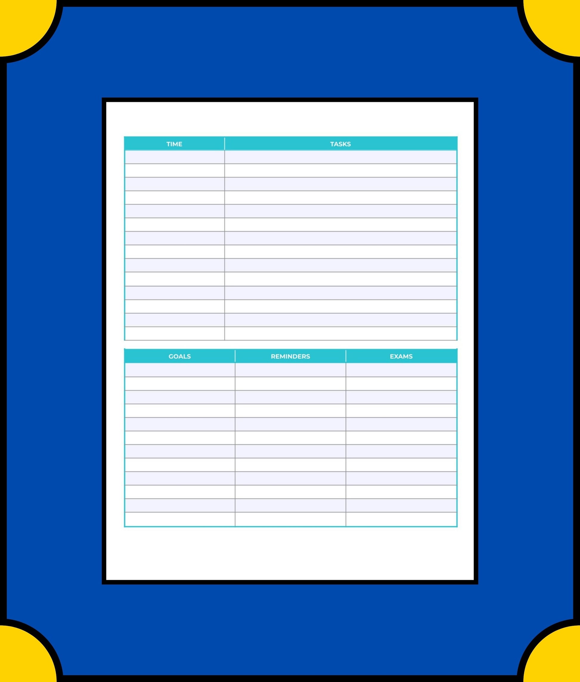 Free Digital Academic Planner Template