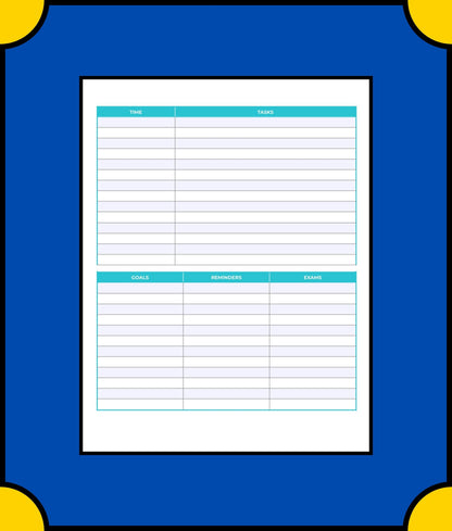 Free Digital Academic Planner Template