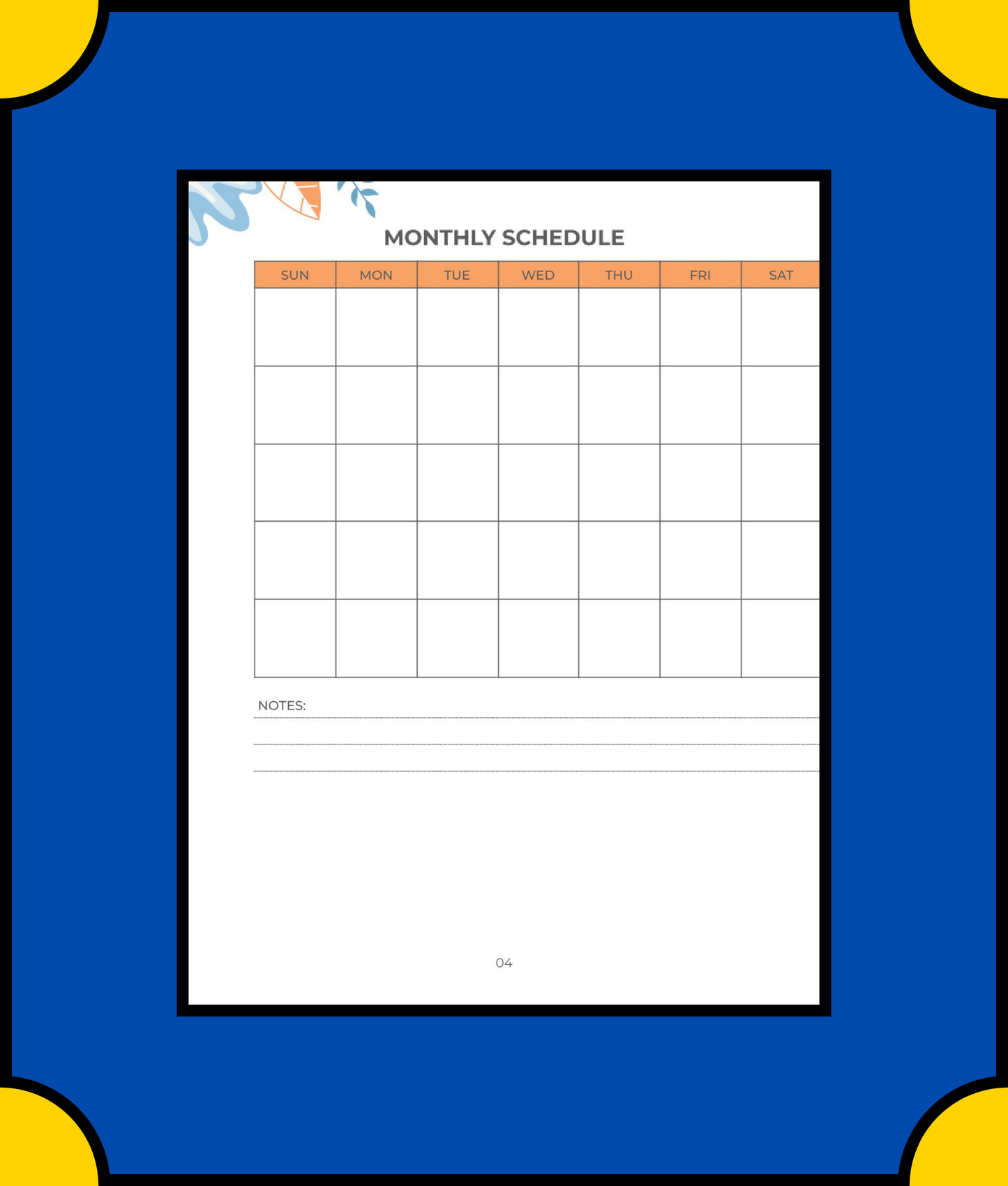 Free Health & Fitness Planner Template