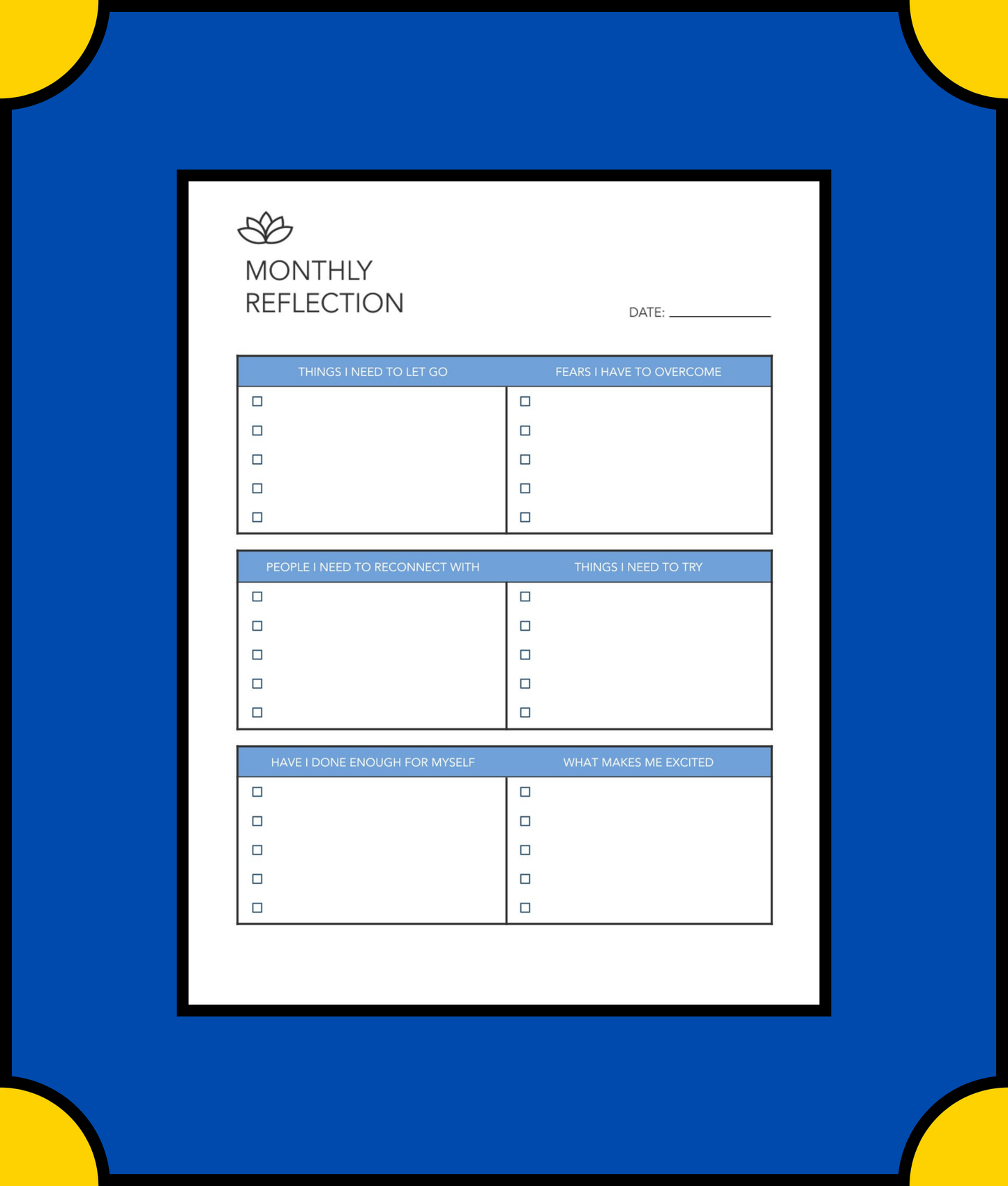 Free Meditation Planner Template