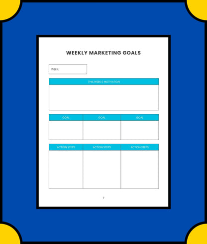 Free Weekly Marketing Planner Template