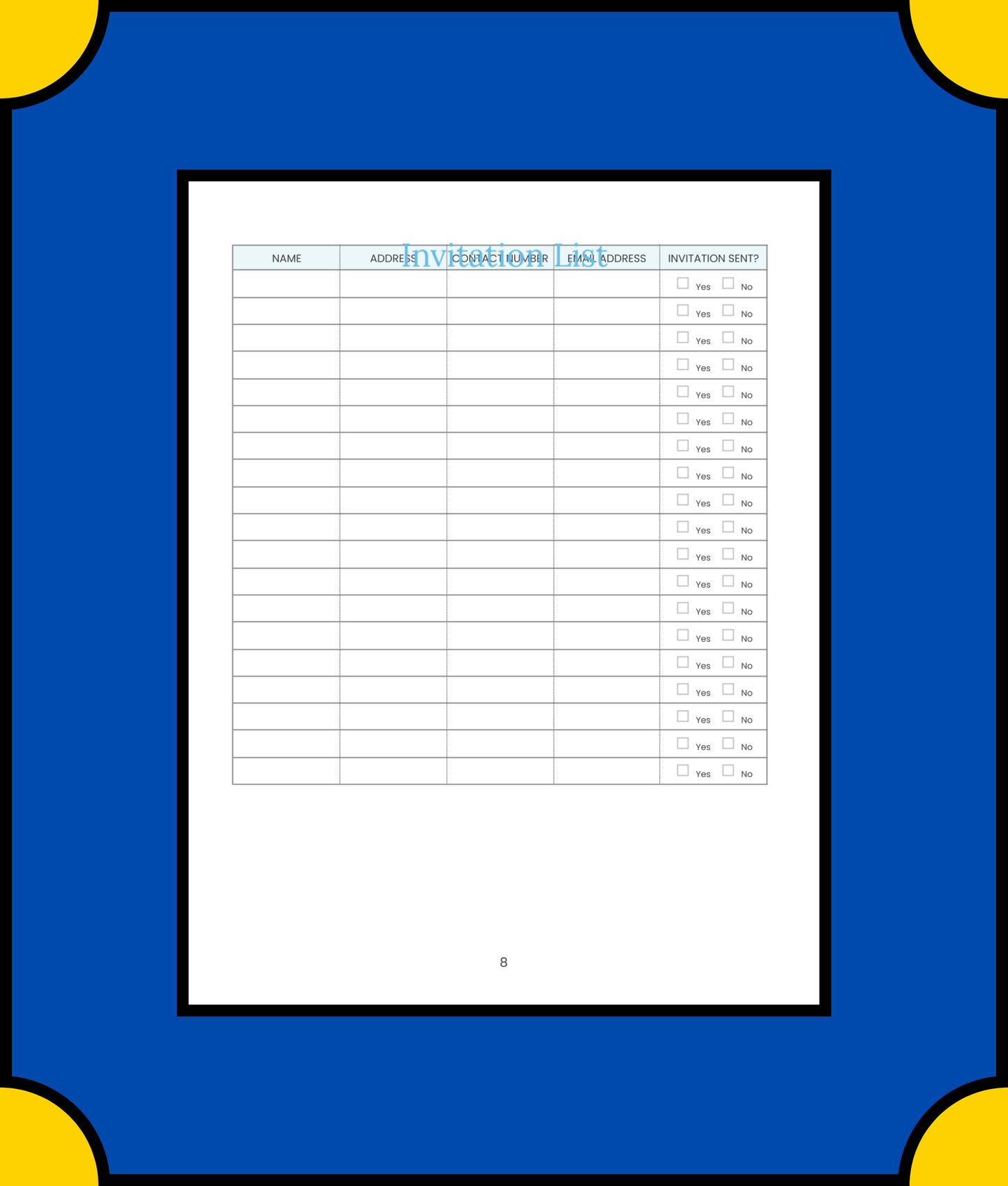 Free Gift List Baby Shower Planner Template - Organize & Track All Gifts for a Memorable Event