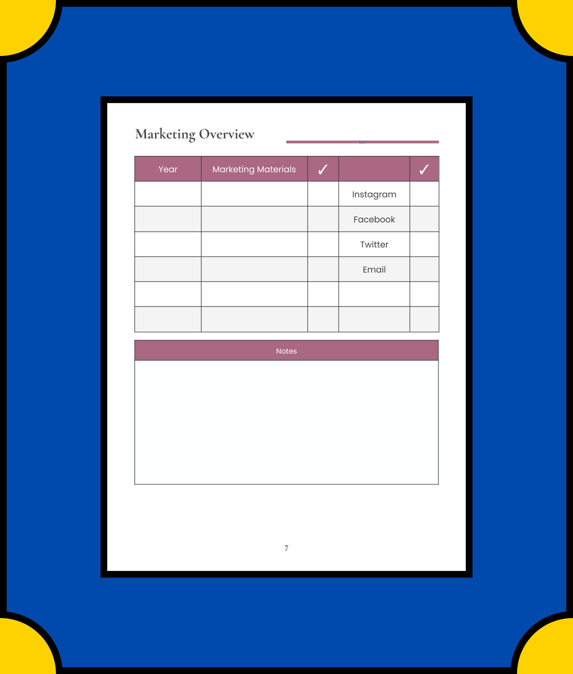 Free Hotel Business Planner Template - Manage Your Hotel Effectively