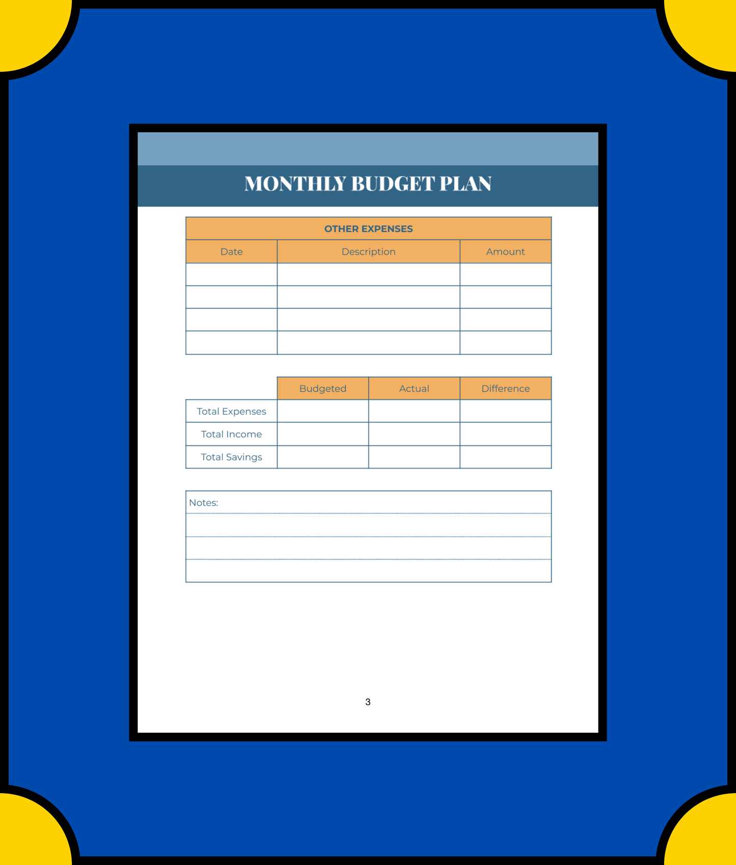 Free Monthly Budget Planner Template - Plan Your Finances