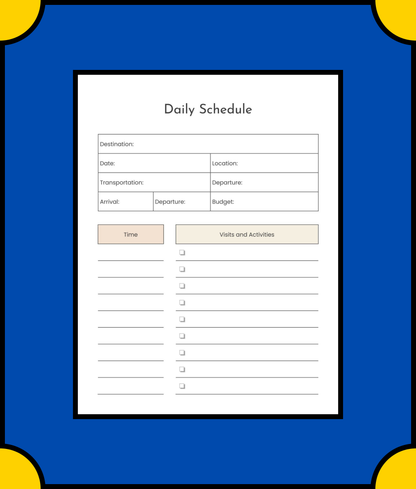 Free Digital Travel Planner Template - Plan Your Trip with Ease