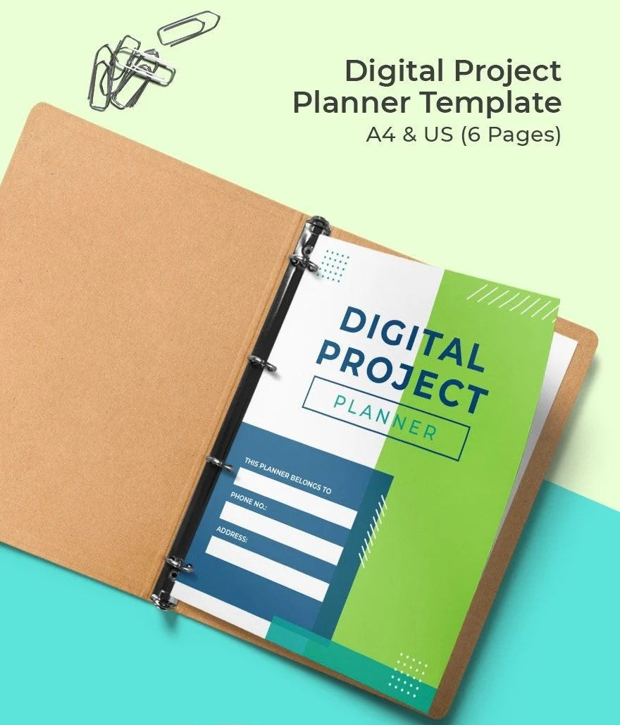 Free Digital Project Planner template