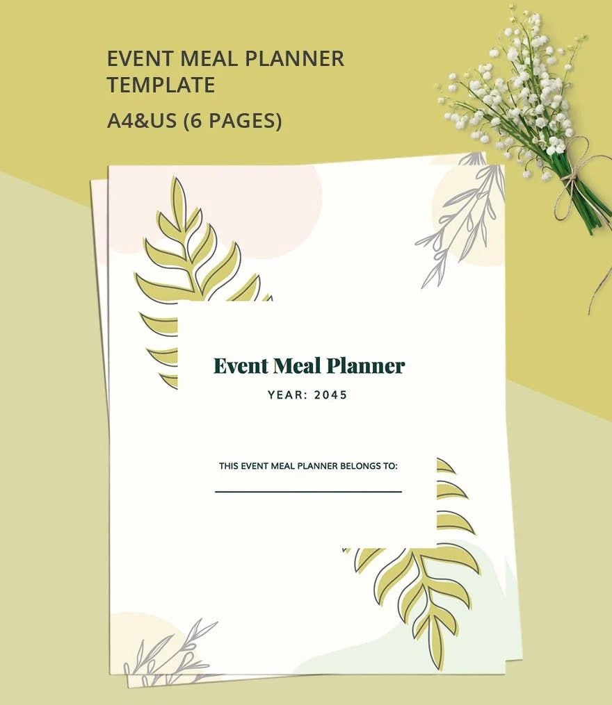 Free Event Meal Planner Template