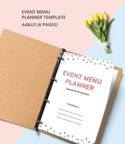 Free Event Menu Planner Template