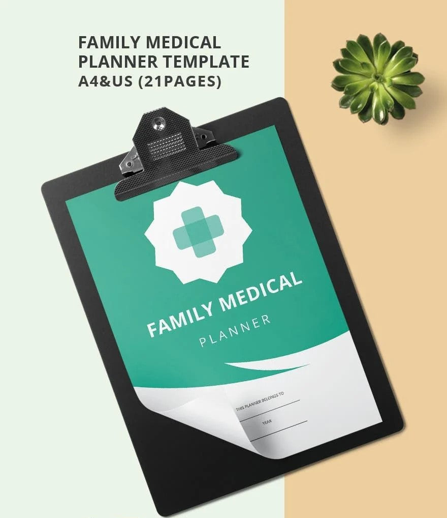 Free Family Medical Planner Template