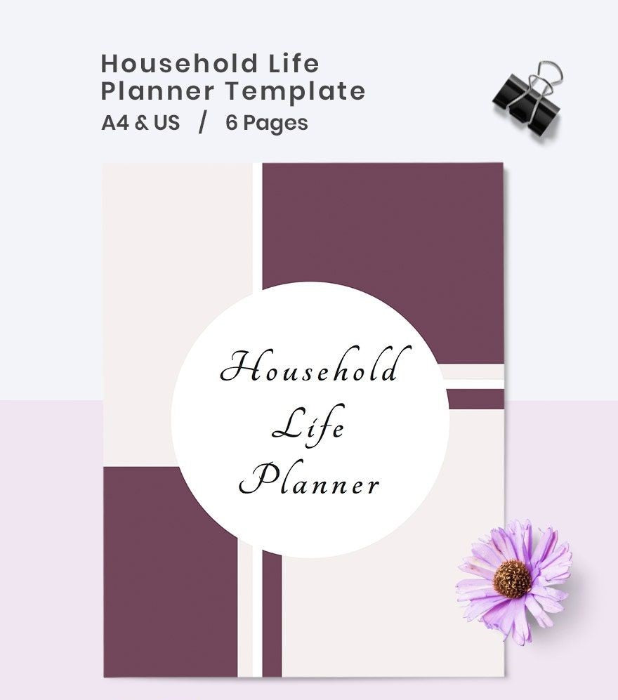 Free Household Life Planner Template