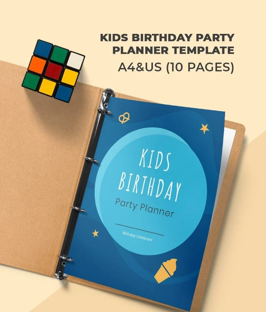 Free Kids Birthday Party Planner Template