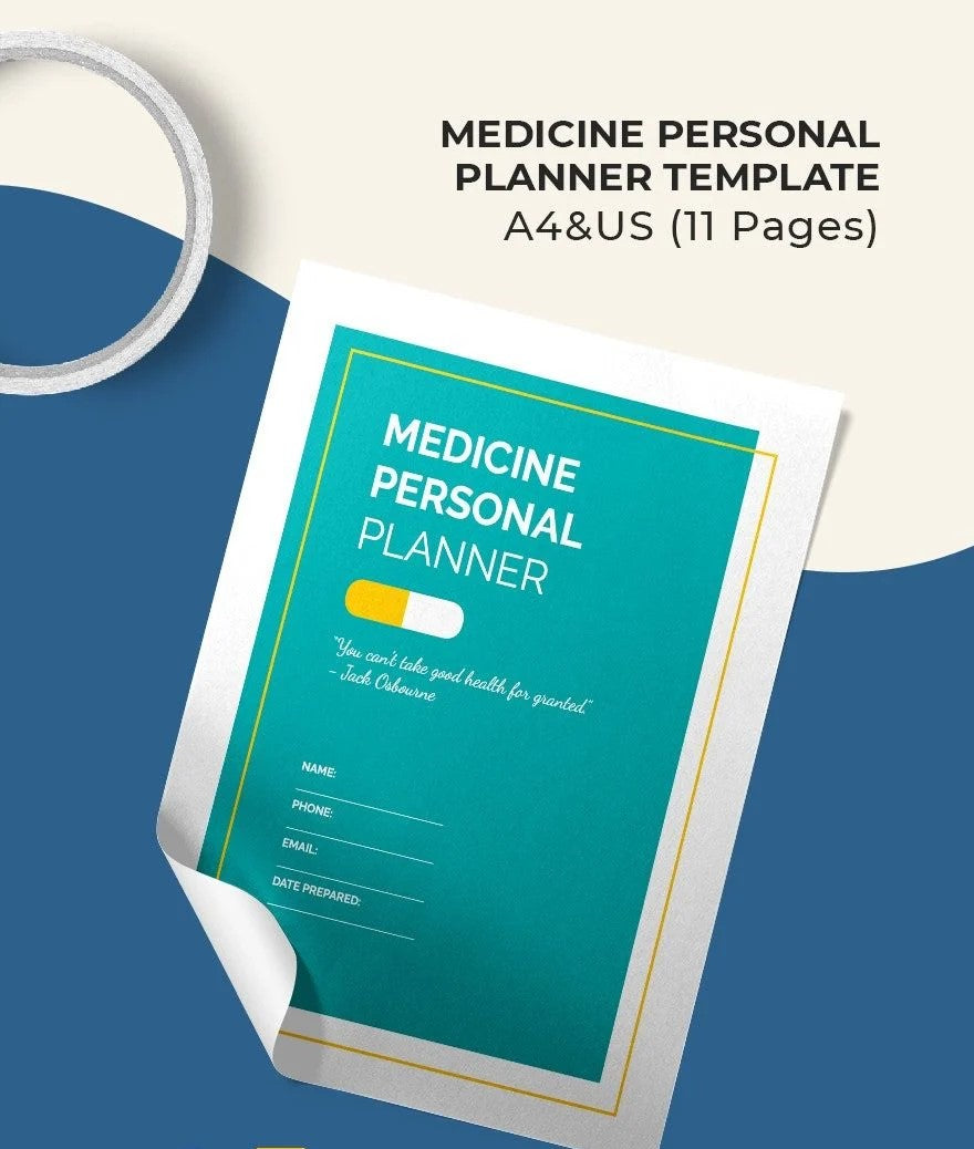 Free Medicine Personal Planner Template