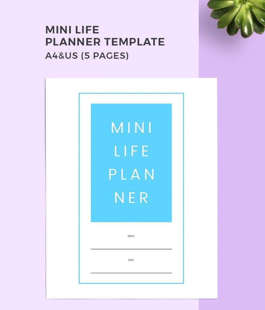 Free Mini Life Planner Template