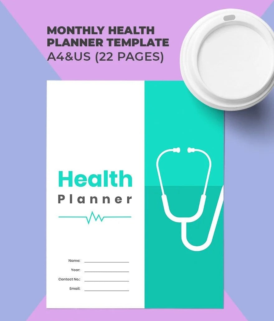 Free Monthly Health Planner Template