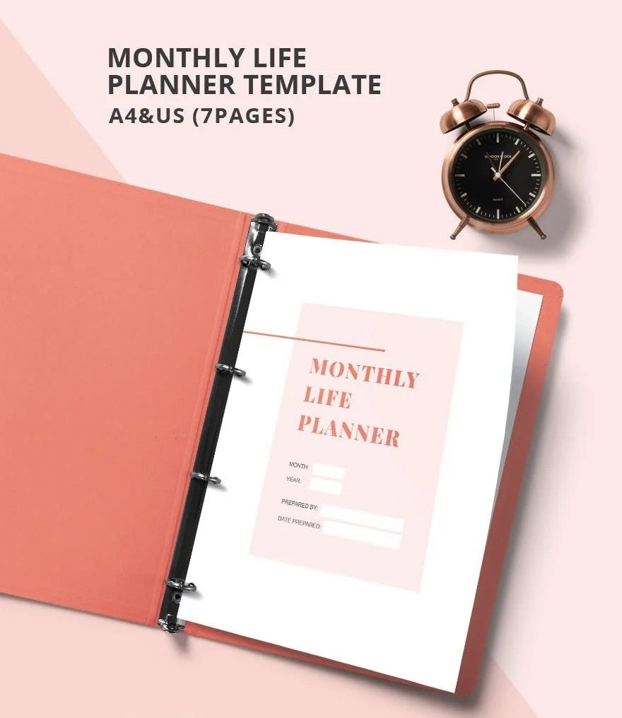 Free Monthly Life Planner Template