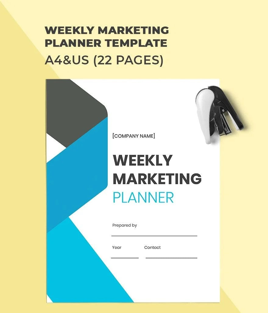 Free Weekly Marketing Planner Template