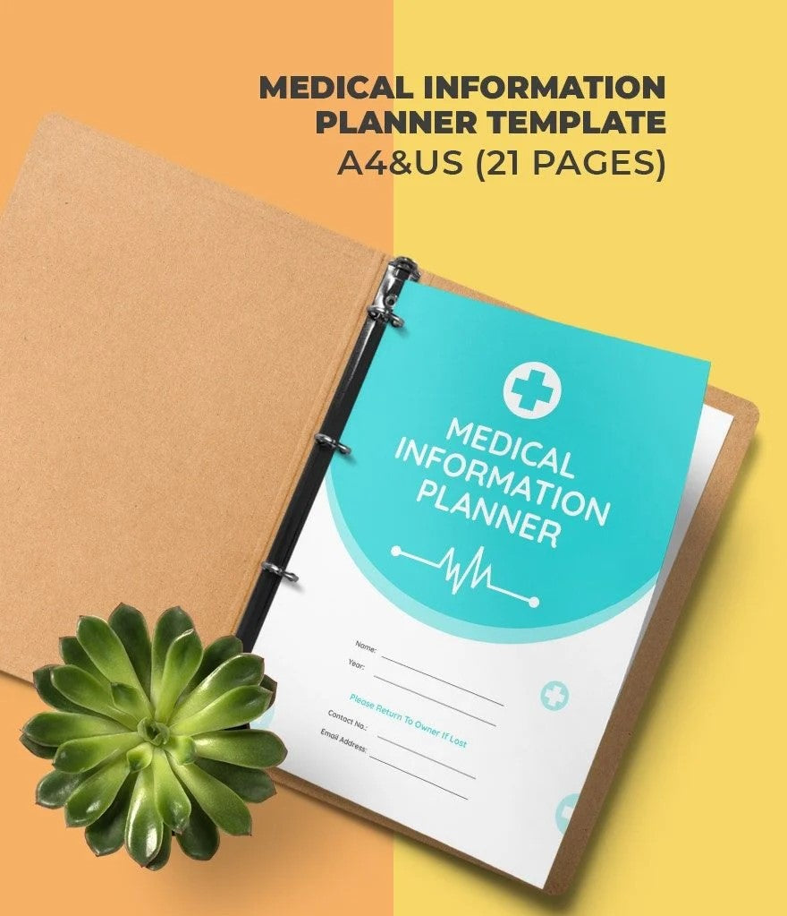 Free Medical Information Planner Template