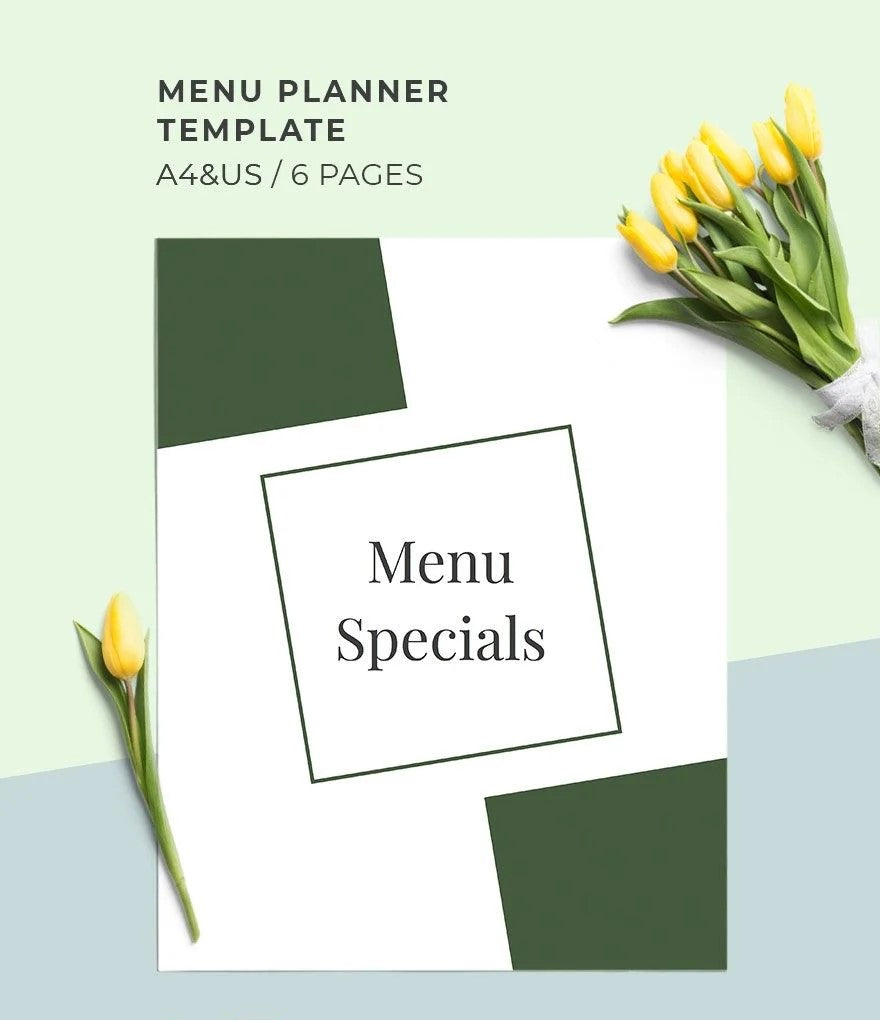 Free Menu Planner Template